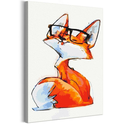 Start learning Painting - Paint By Numbers Kit - Eyeglass Fox - new hobby