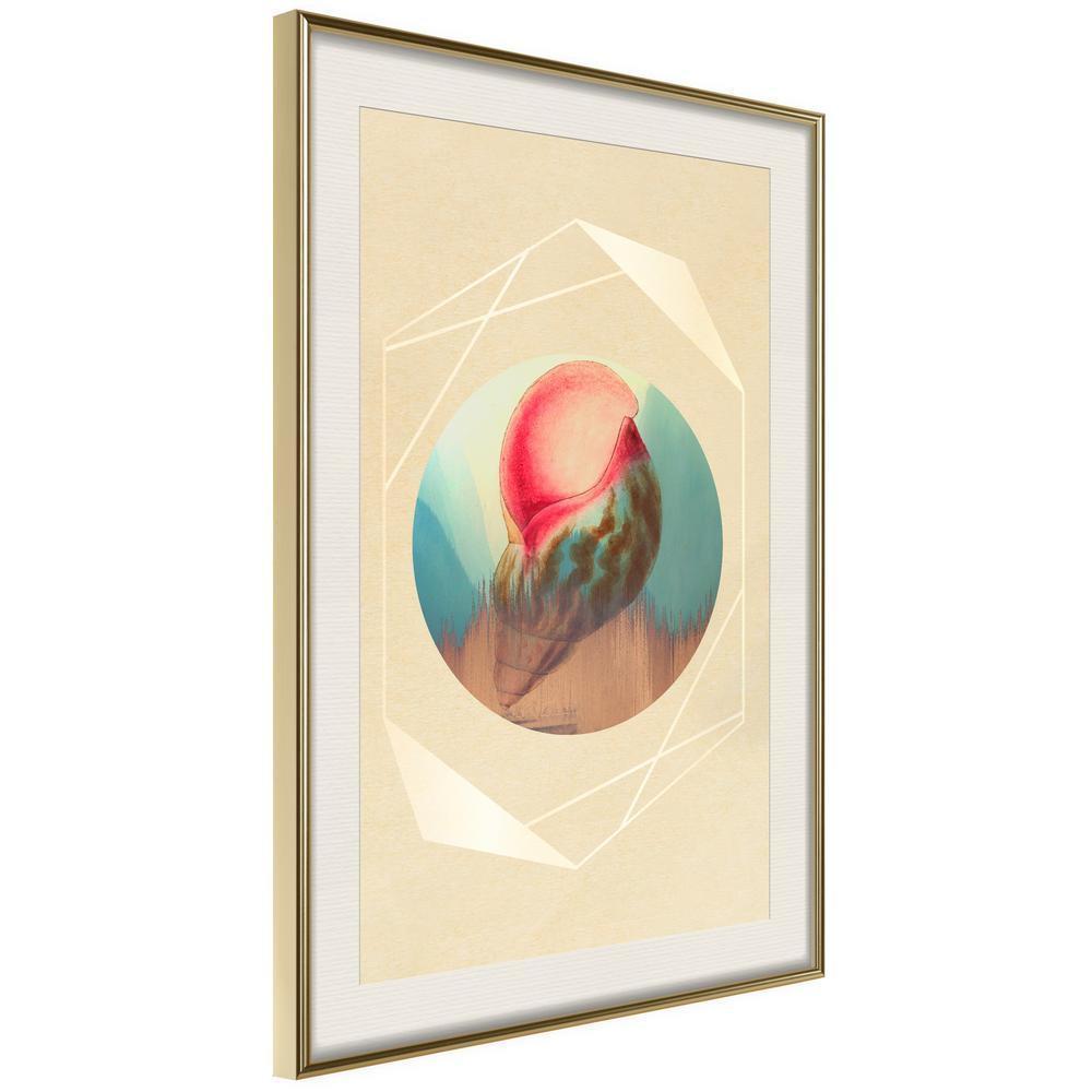 Abstract Poster Frame - Sound of the Sea-artwork for wall with acrylic glass protection