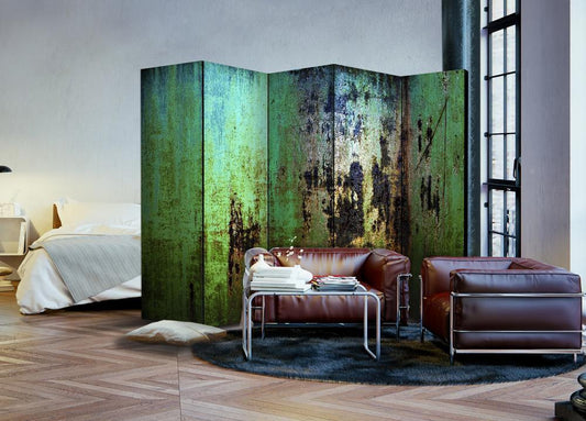 Decorative partition-Room Divider - Emerald Mystery II-Folding Screen Wall Panel by ArtfulPrivacy
