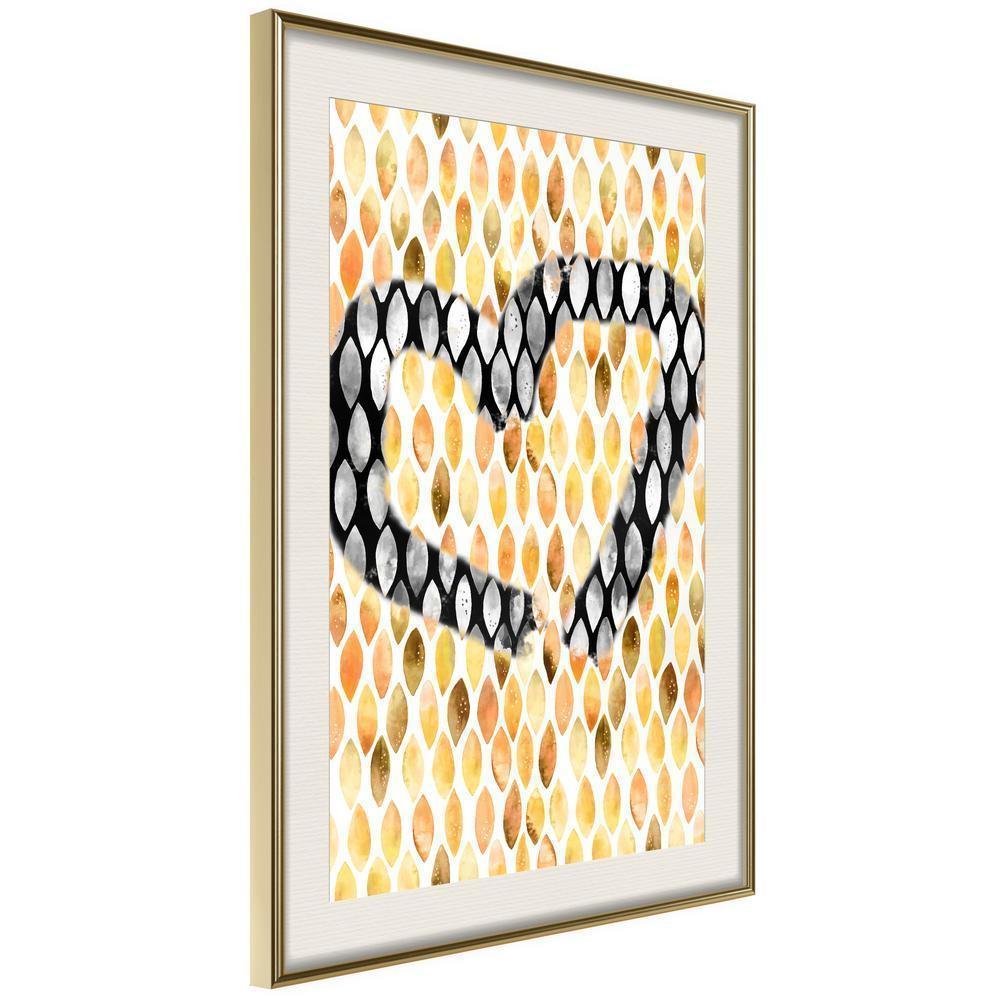 Abstract Poster Frame - I Love Oranges-artwork for wall with acrylic glass protection