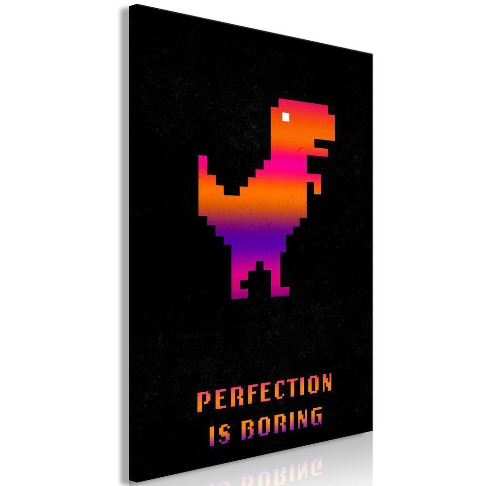 Canvas Print - Perfection Is Boring (1 Part) Vertical-ArtfulPrivacy-Wall Art Collection