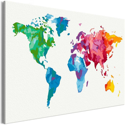 Start learning Painting - Paint By Numbers Kit - Colours of the World - new hobby