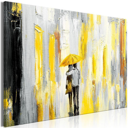 Canvas Print - Umbrella in Love (1 Part) Wide Yellow-ArtfulPrivacy-Wall Art Collection