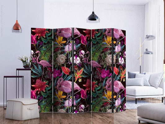 Decorative partition-Room Divider - Colorful Exotic II-Folding Screen Wall Panel by ArtfulPrivacy