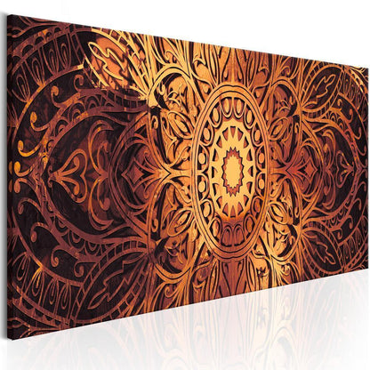 Canvas Print - Amber Mandala-ArtfulPrivacy-Wall Art Collection