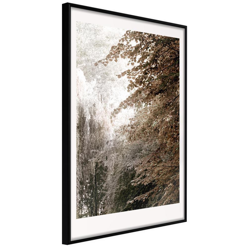 Autumn Framed Poster - Pond in the Park-artwork for wall with acrylic glass protection