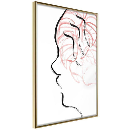 Abstract Poster Frame - Agitated Thoughts-artwork for wall with acrylic glass protection