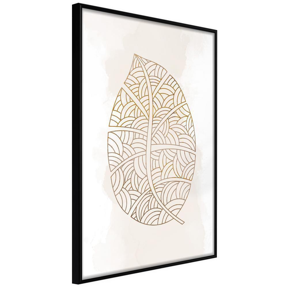 Botanical Wall Art - Leaf Veins-artwork for wall with acrylic glass protection