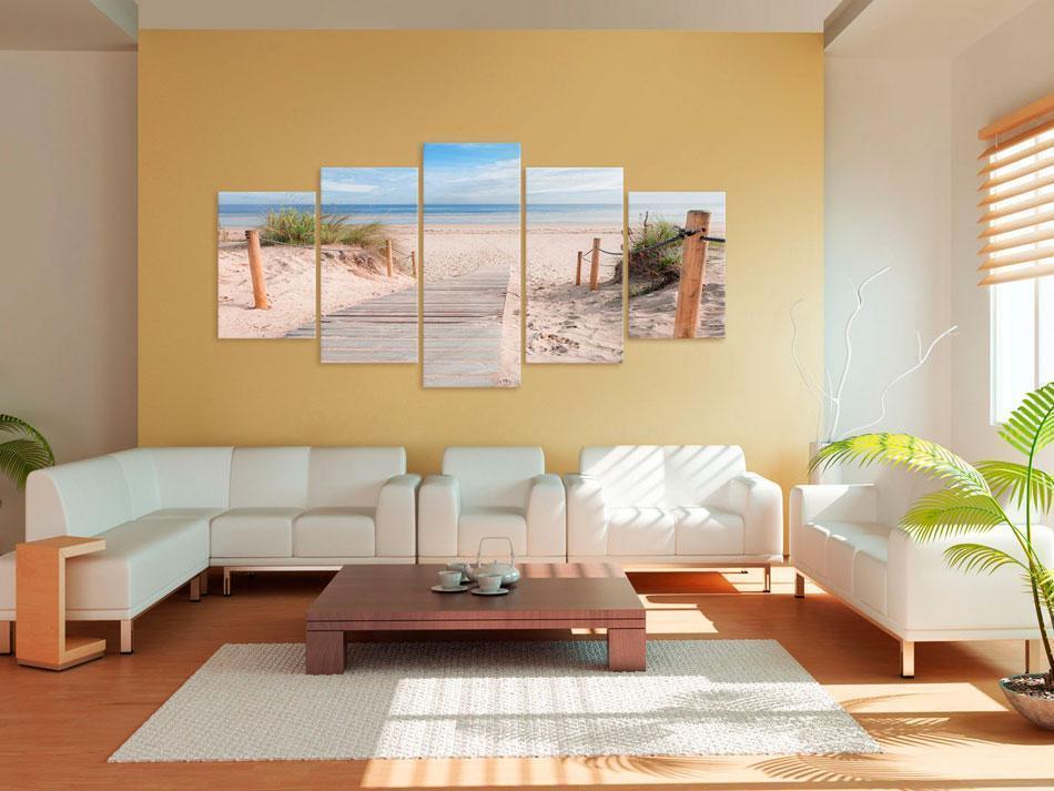 Canvas Print - Morning on the beach-ArtfulPrivacy-Wall Art Collection