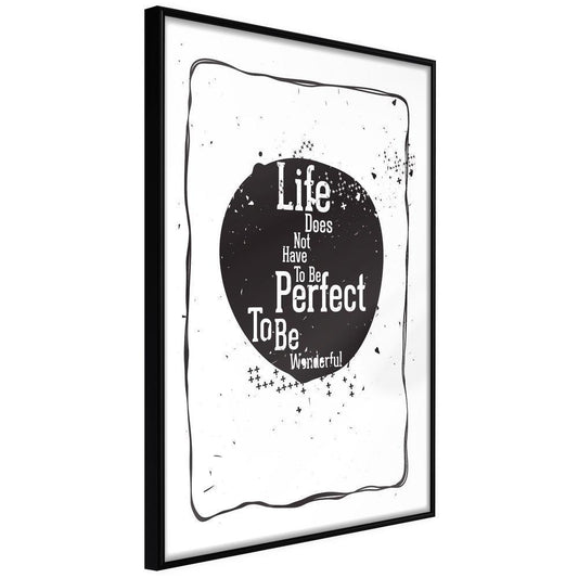 Motivational Wall Frame - Life-artwork for wall with acrylic glass protection