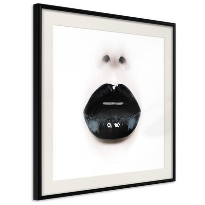 Wall Decor Portrait - Black Lipstick (Square)-artwork for wall with acrylic glass protection