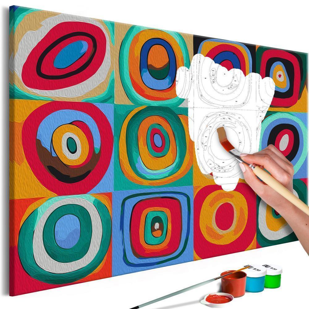 Start learning Painting - Paint By Numbers Kit - Colourful Rings - new hobby