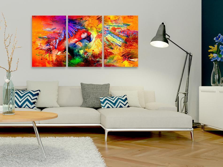 Canvas Print - Colourful Parrot-ArtfulPrivacy-Wall Art Collection