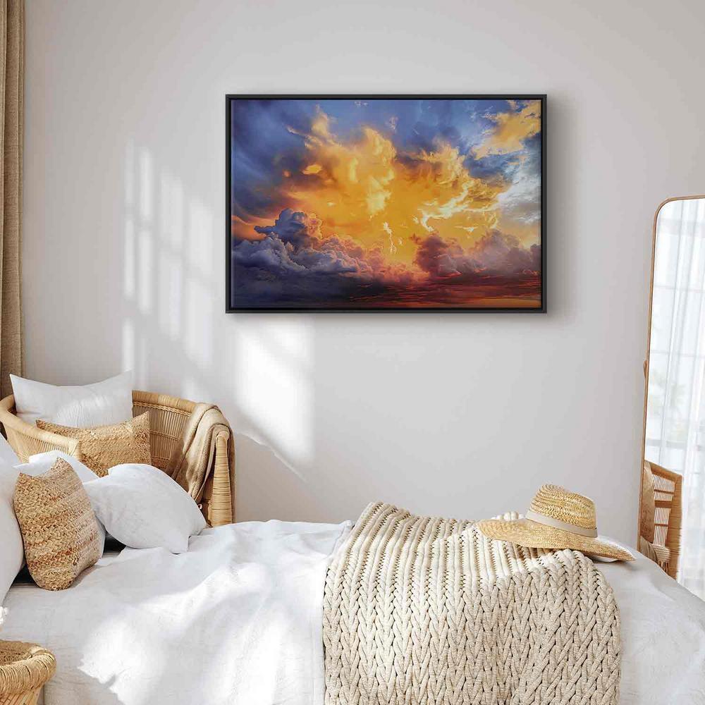 Canvas Print - Beautiful Sunset - Clouds in Warm Shades