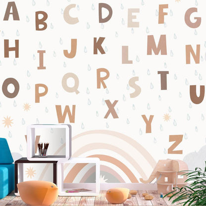 Wall Mural - Letters in Soft Colours