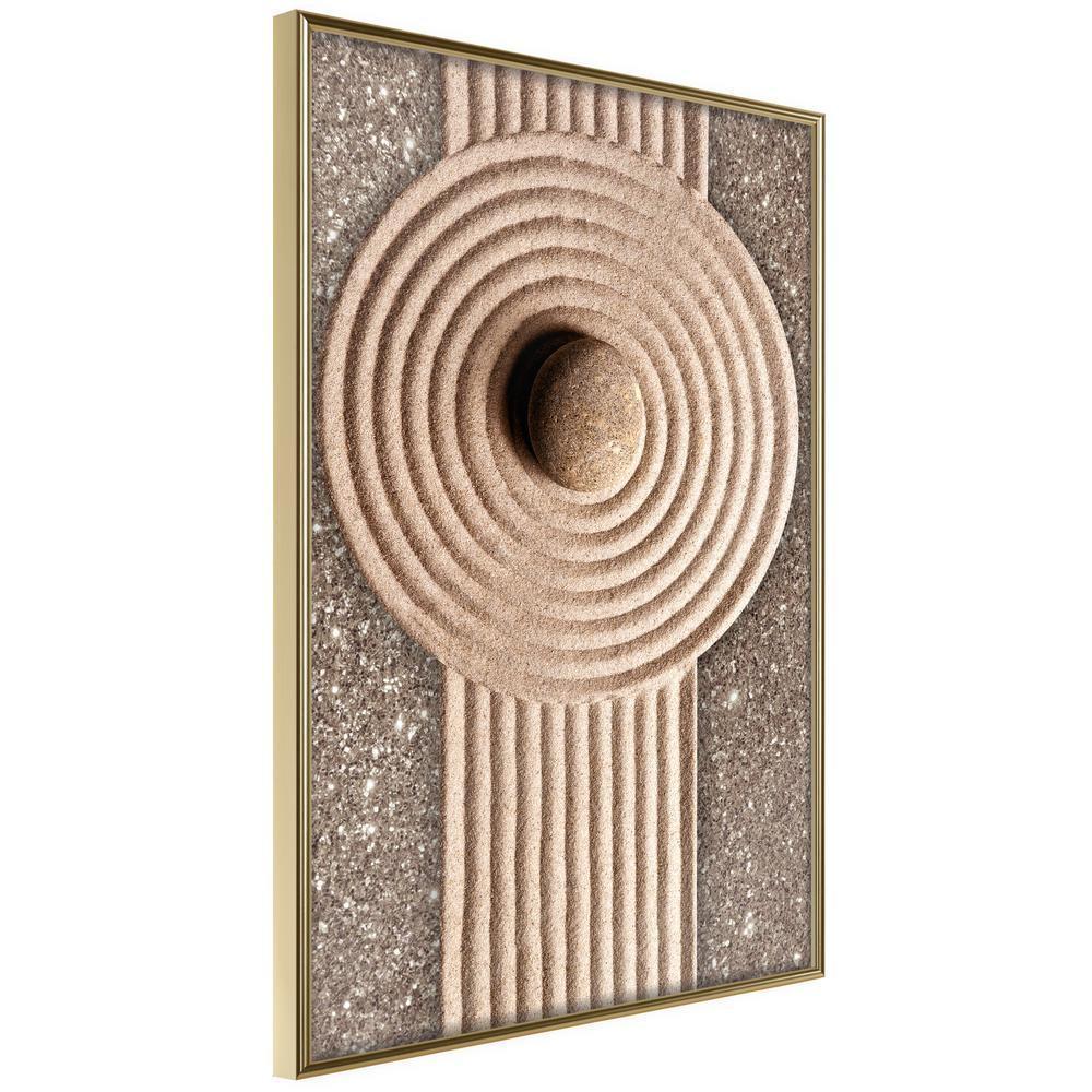 Abstract Poster Frame - Sandy Roundabout-artwork for wall with acrylic glass protection