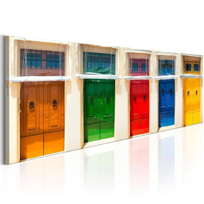 Canvas Print - Colourful Doors-ArtfulPrivacy-Wall Art Collection