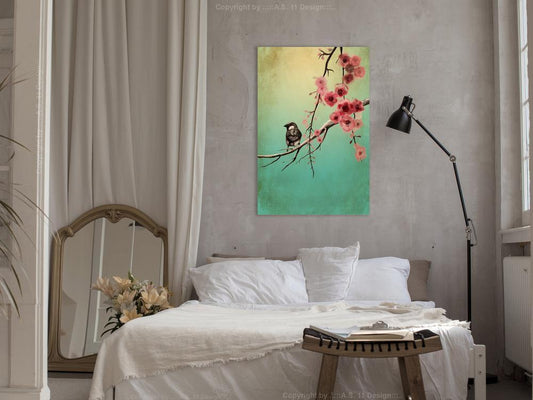 Canvas Print - Cherry Flowers (1 Part) Vertical-ArtfulPrivacy-Wall Art Collection