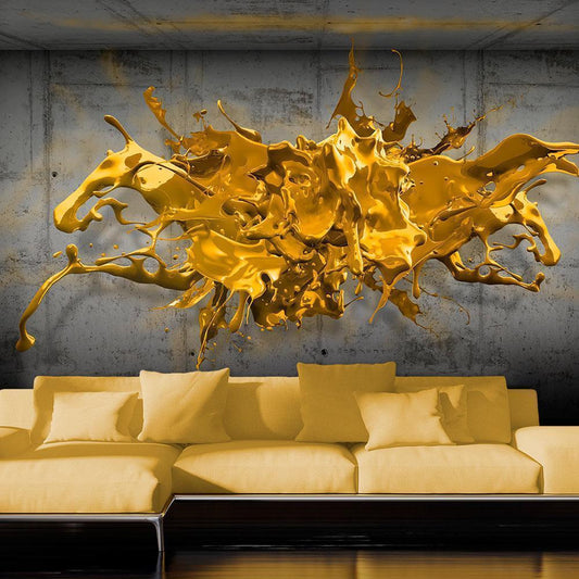 Wall Mural - Yellow Splash-Wall Murals-ArtfulPrivacy