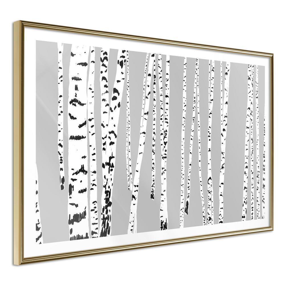 Botanical Wall Art - Birch Wood-artwork for wall with acrylic glass protection