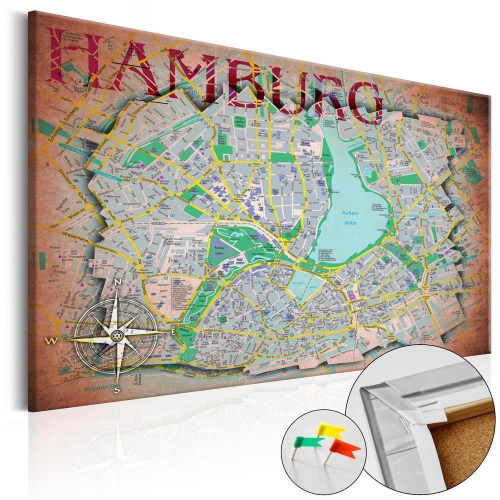 Decorative Pinboard - Hamburg