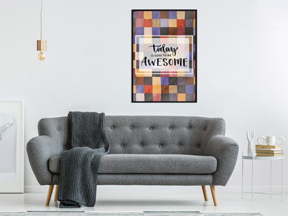 Motivational Wall Frame - Today II-artwork for wall with acrylic glass protection