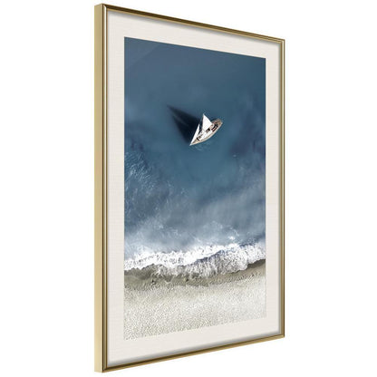 Seascape Framed Poster - To The Shore-artwork for wall with acrylic glass protection