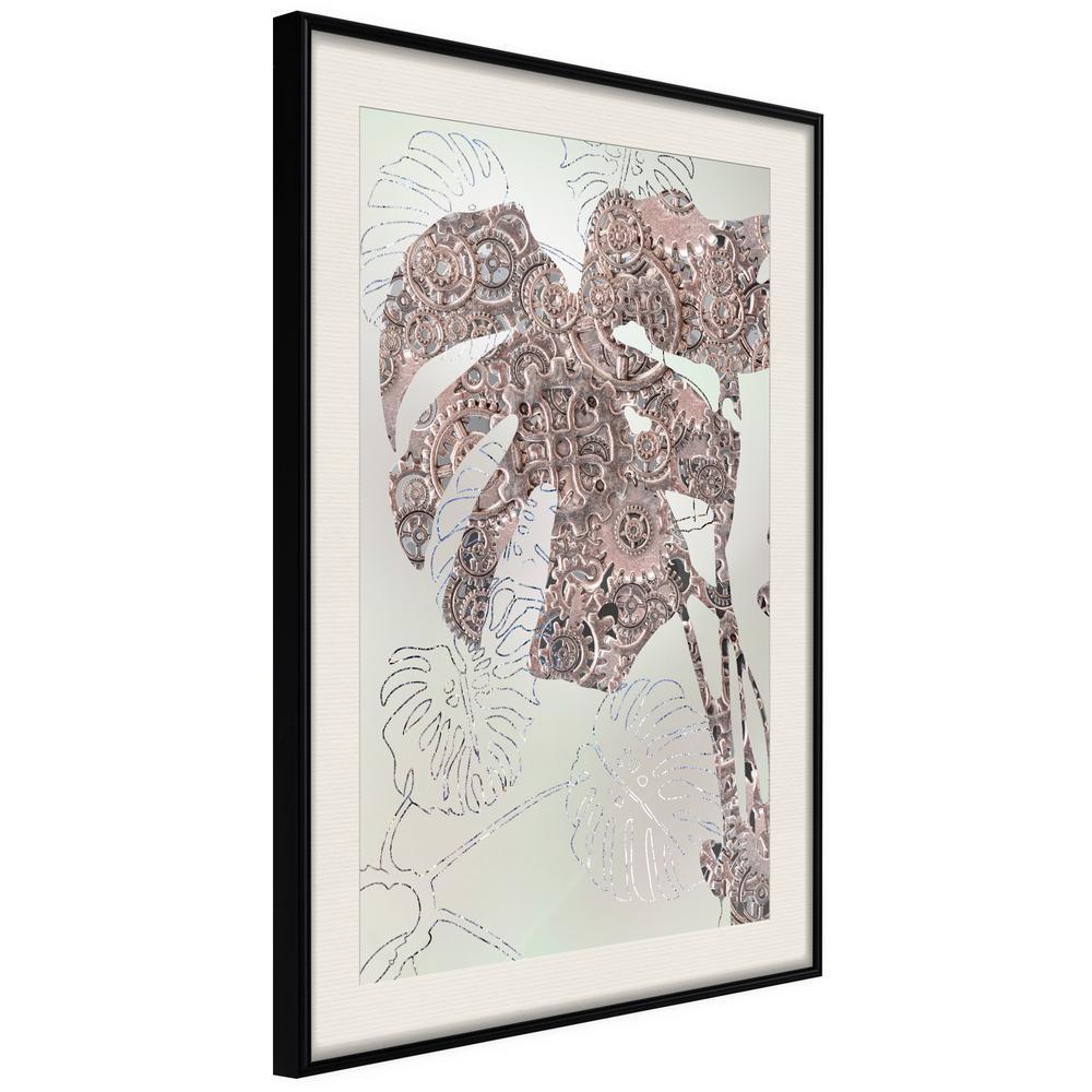 Botanical Wall Art - Ornamented Monstera-artwork for wall with acrylic glass protection