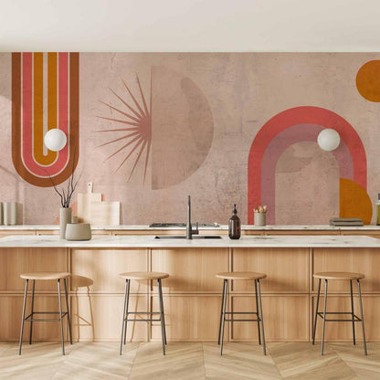 Wall Mural - Pink Arcs