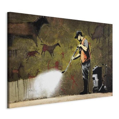 Canvas Print - Cave Painting by Banksy-ArtfulPrivacy-Wall Art Collection