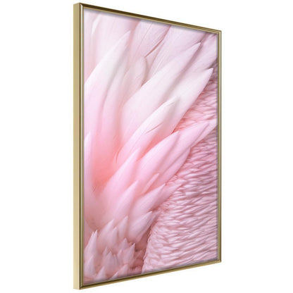 Abstract Poster Frame - Pink Feathers-artwork for wall with acrylic glass protection