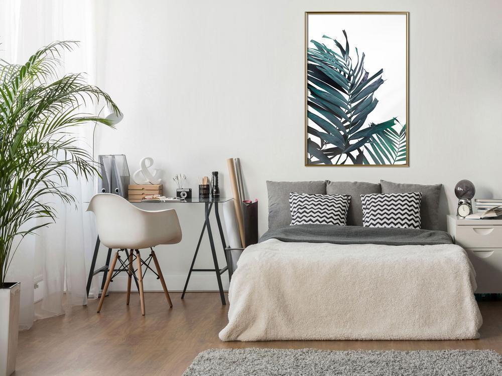 Botanical Wall Art - Evergreen Palm Leaves-artwork for wall with acrylic glass protection