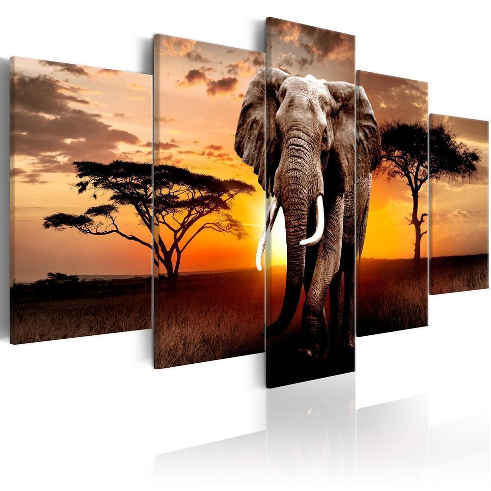 Canvas Print - Elephant Migration-ArtfulPrivacy-Wall Art Collection