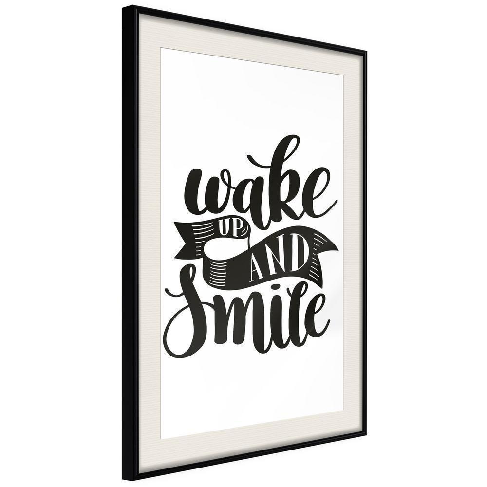 Motivational Wall Frame - Wake Up-artwork for wall with acrylic glass protection