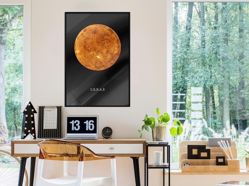 Framed Art - The Solar System: Venus-artwork for wall with acrylic glass protection