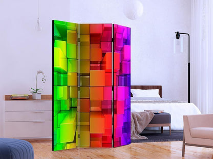 Decorative partition-Room Divider - Colour jigsaw-Folding Screen Wall Panel by ArtfulPrivacy