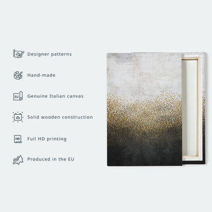 Canvas Print - Gold Home Is Best (1 Part) Vertical-ArtfulPrivacy-Wall Art Collection