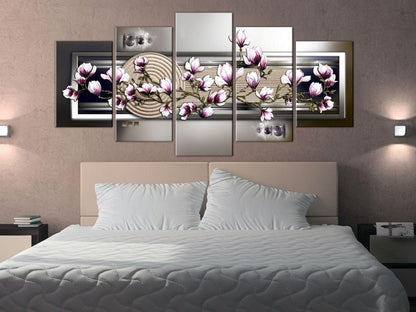 Canvas Print - Magnolia and Zen garden-ArtfulPrivacy-Wall Art Collection