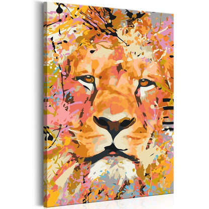 Start learning Painting - Paint By Numbers Kit - Watchful Lion - new hobby