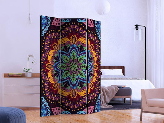 Decorative partition-Room Divider - Colourful Kaleidoscope-Folding Screen Wall Panel by ArtfulPrivacy
