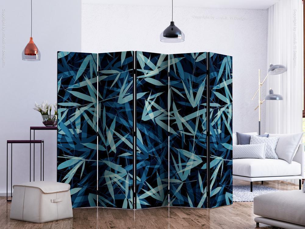 Decorative partition-Room Divider - Wild Nature at Night II-Folding Screen Wall Panel by ArtfulPrivacy