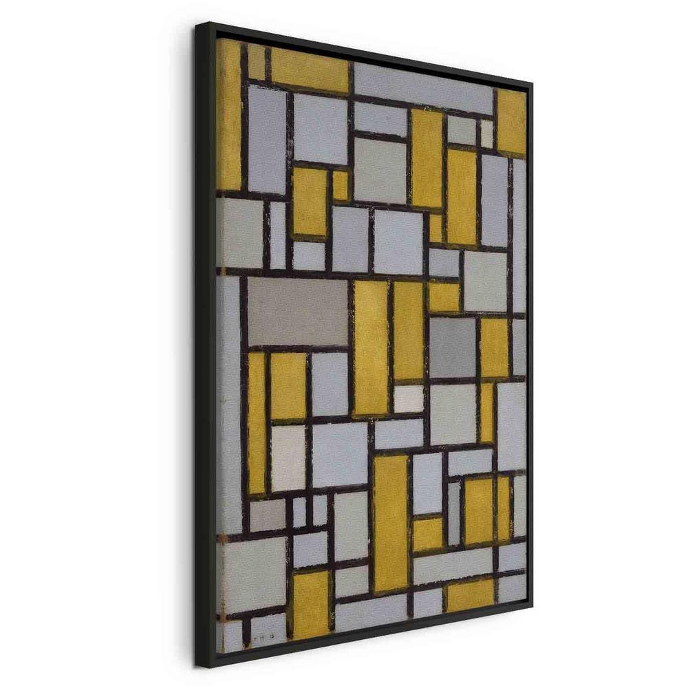 Impression sur toile - Composition avec grille 1 (Piet Mondrian)