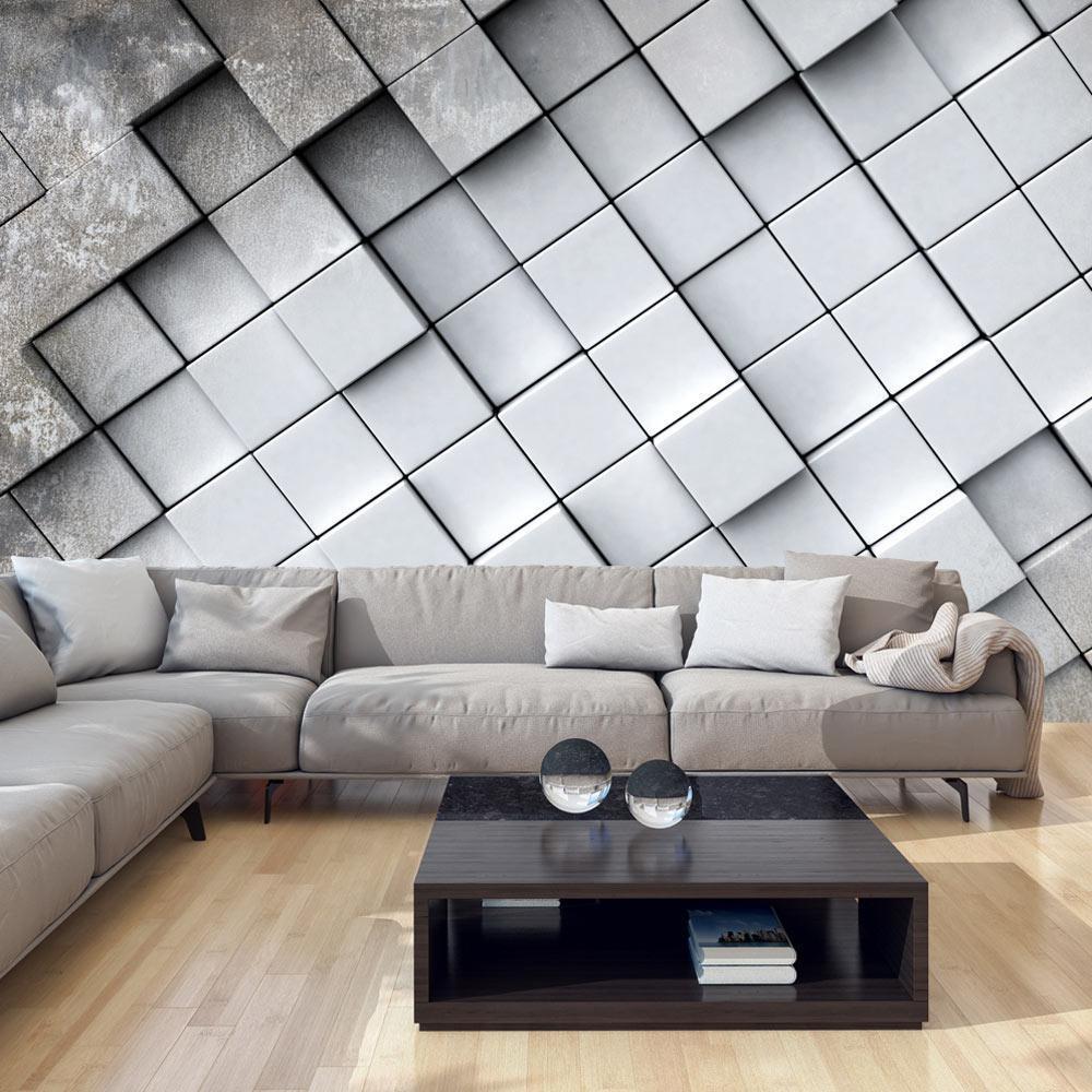 Wall Mural - Gray background 3D-Wall Murals-ArtfulPrivacy