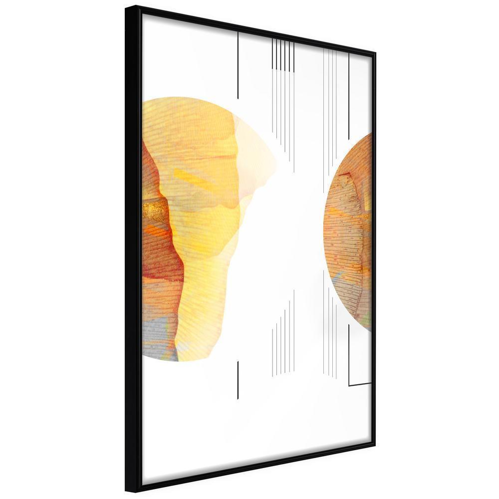 Abstract Poster Frame - Collision of Planets-artwork for wall with acrylic glass protection