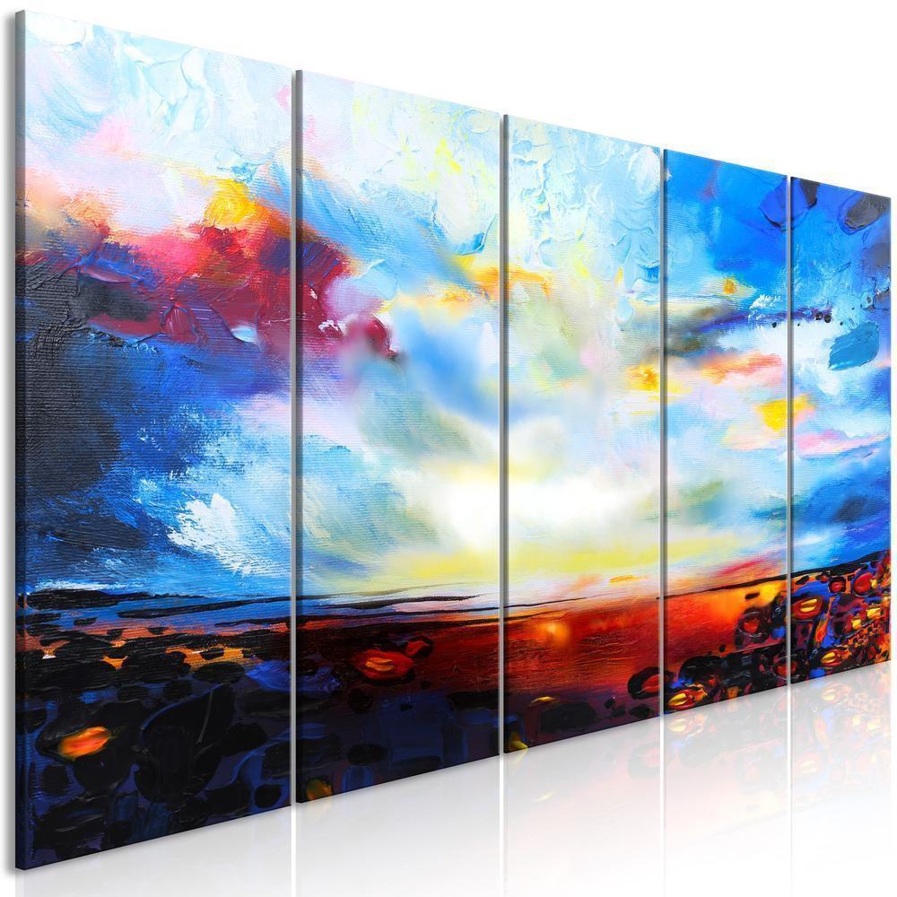 Canvas Print - Colourful Sky (5 Parts) Narrow