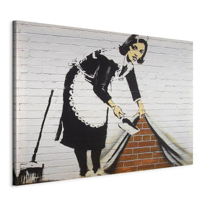 Canvas Print - Cleaning lady (Banksy)-ArtfulPrivacy-Wall Art Collection