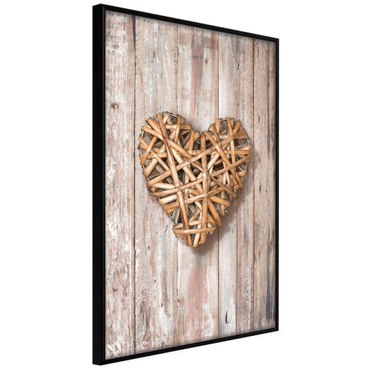 Abstract Poster Frame - Wicker Love-artwork for wall with acrylic glass protection