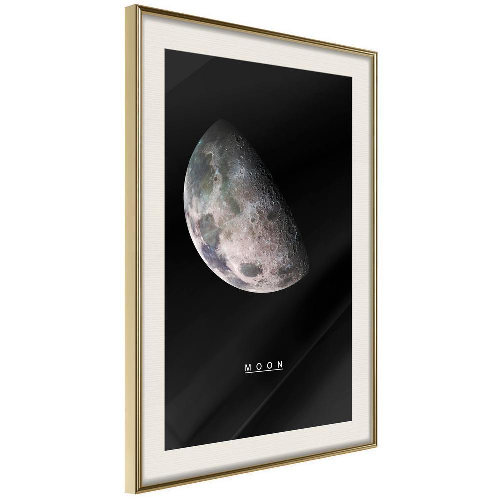 Framed Art - The Solar System: Moon-artwork for wall with acrylic glass protection