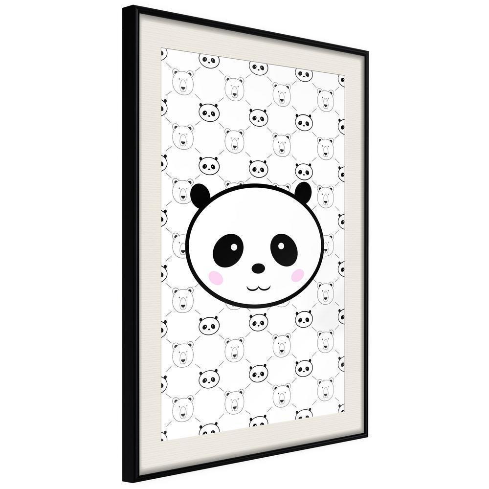 Nursery Room Wall Frame - Panda and Friends-artwork for wall with acrylic glass protection