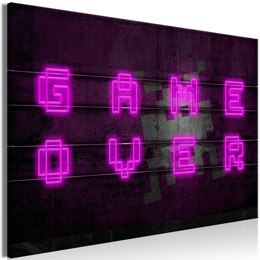 Canvas Print - Pink Neon (1 Part) Wide-ArtfulPrivacy-Wall Art Collection